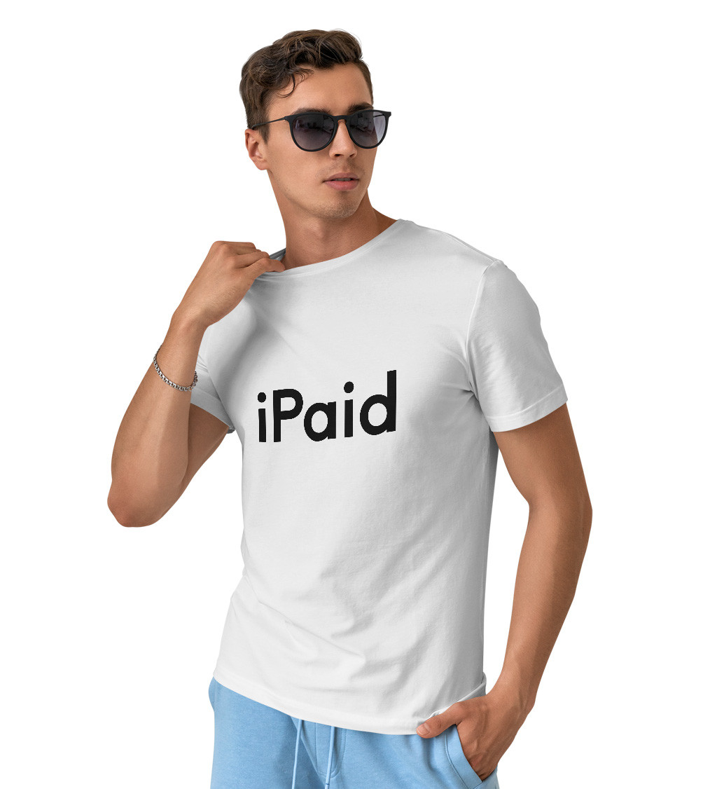Pánske tričko biele - iPaid