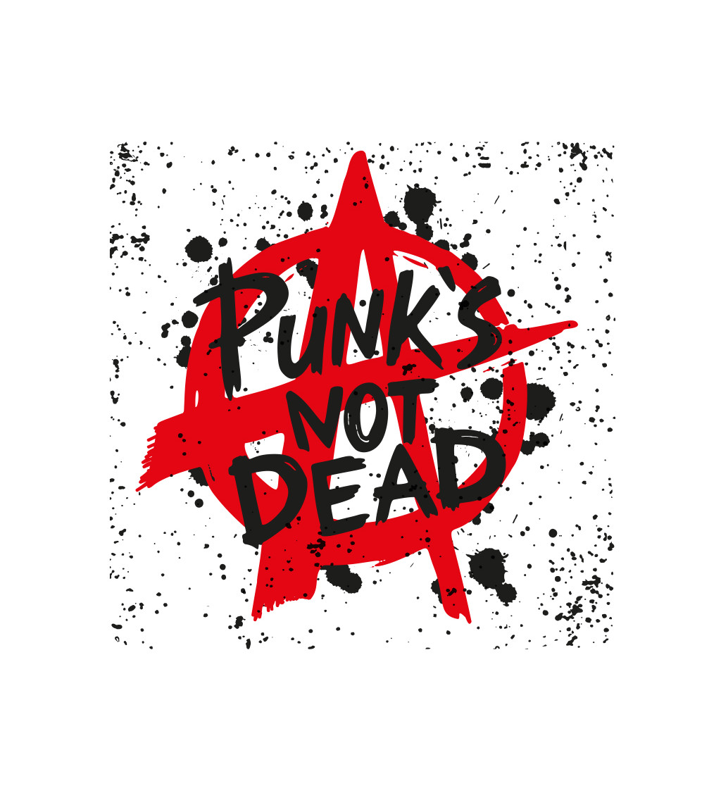 Pánske tričko biele - Punk's not dead