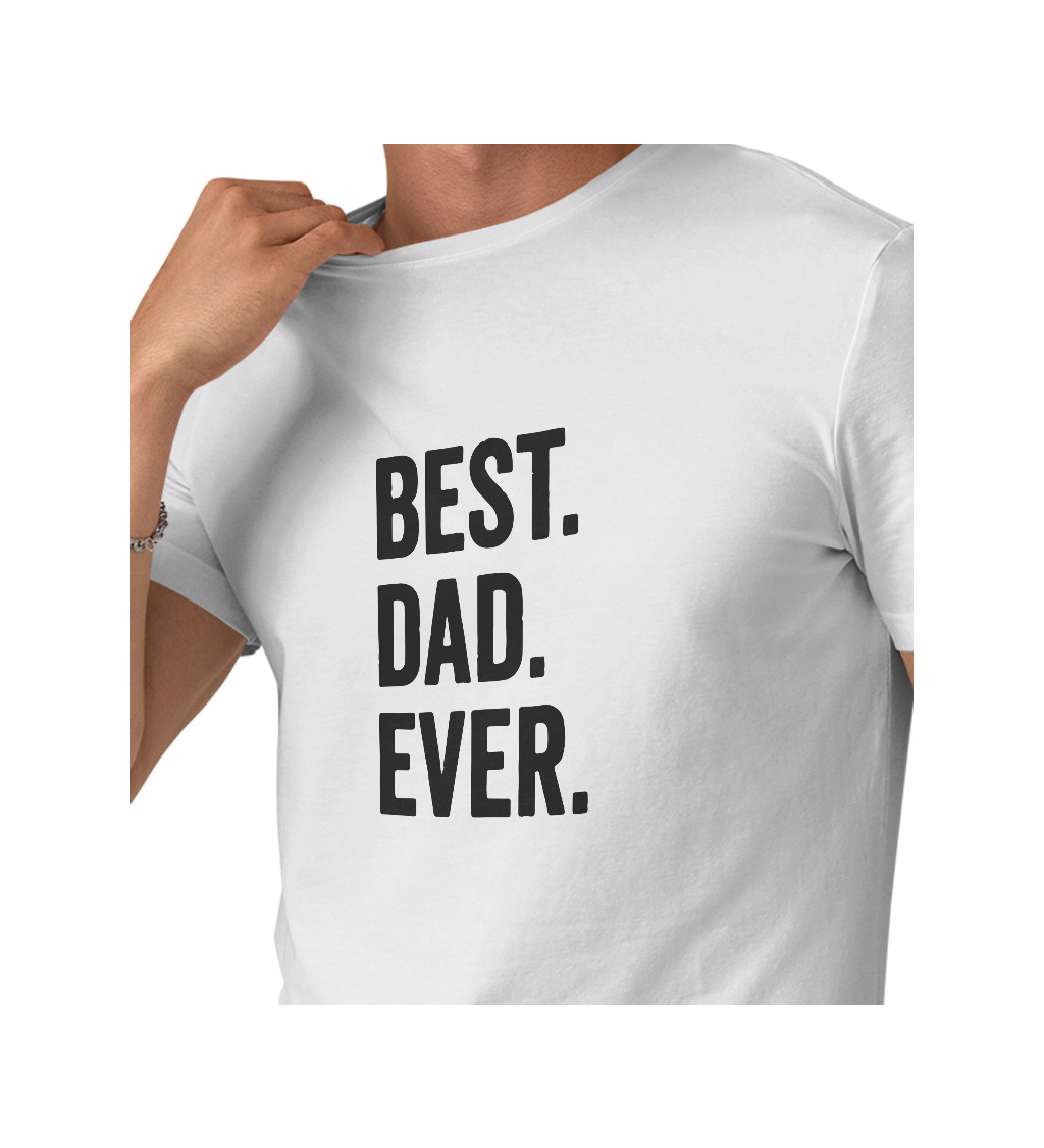 Pánske tričko biele - Best dad ever