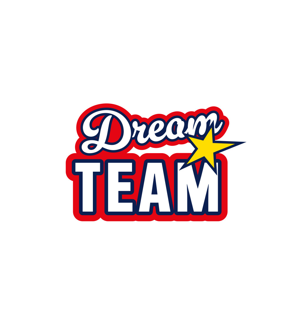 Pánske tričko biele - Dream team