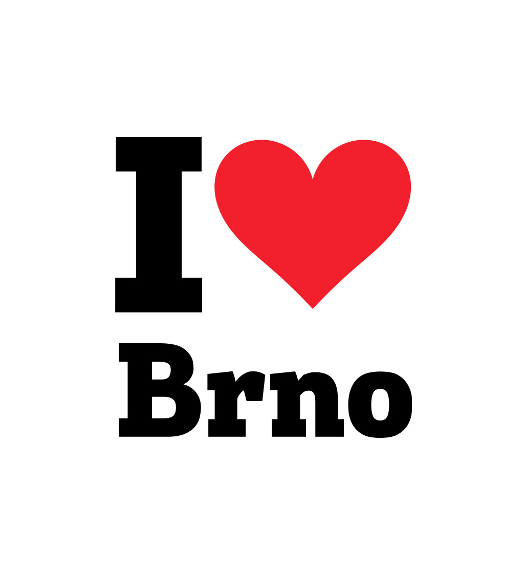 Pánske biele tričko - I love Brno