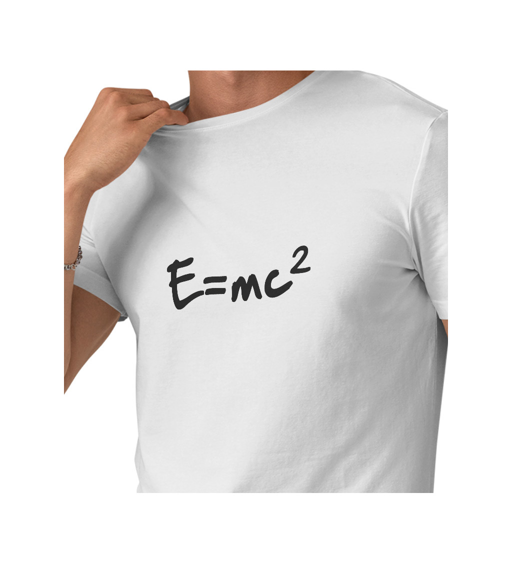 Pánske tričko biele - E = mc2