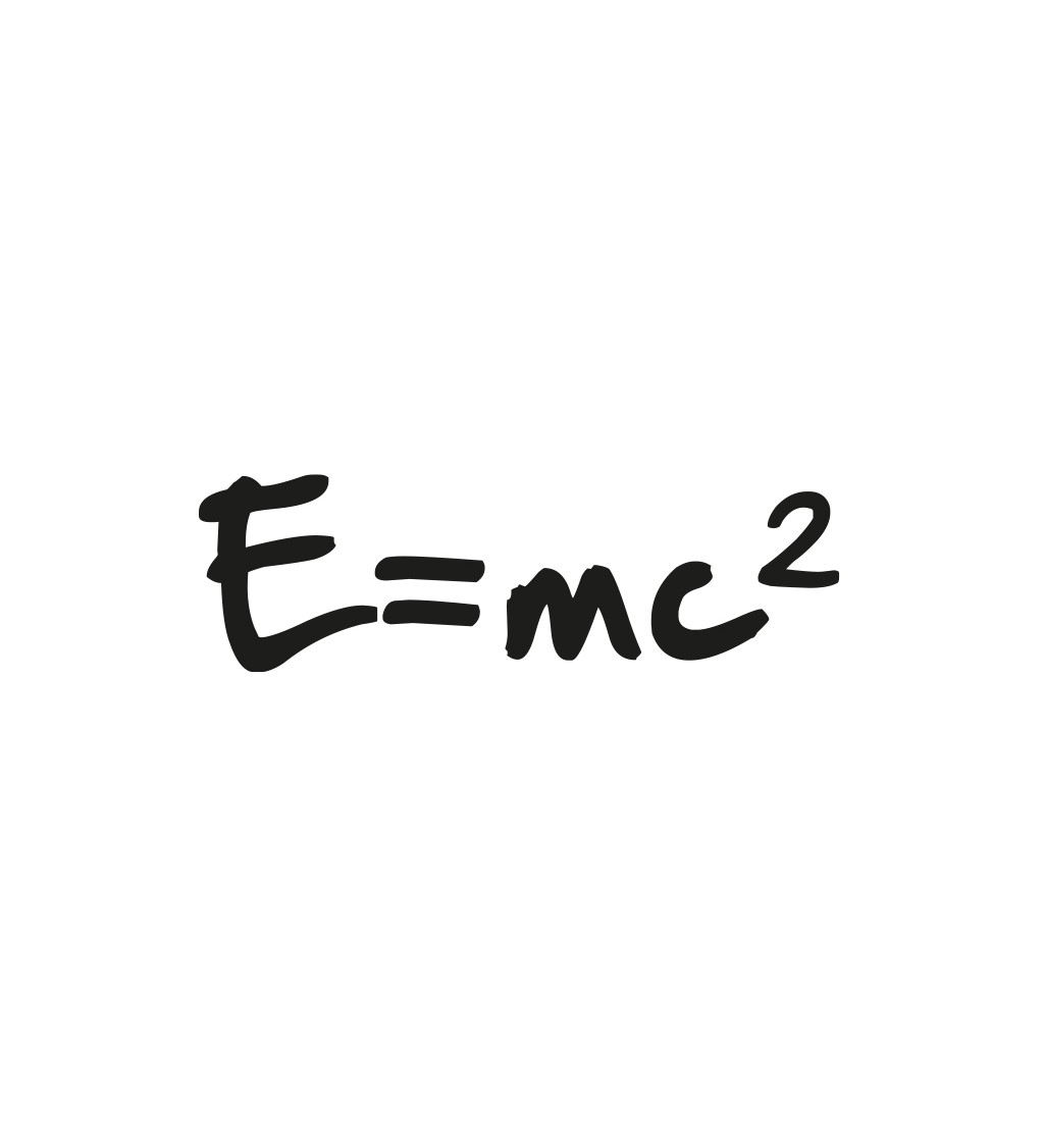 Pánske tričko biele - E = mc2