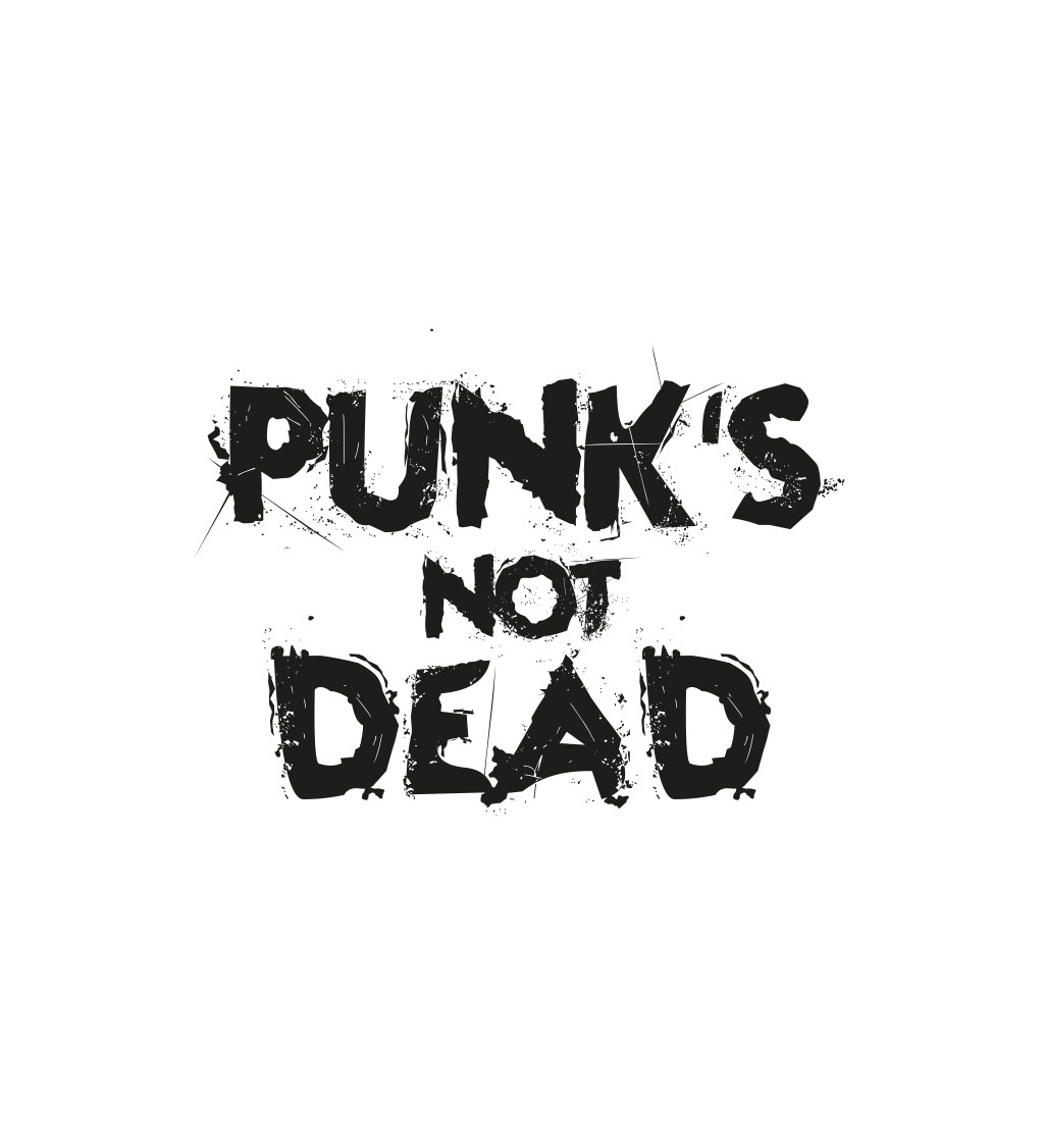 Dámske tričko biele - Punks not dead