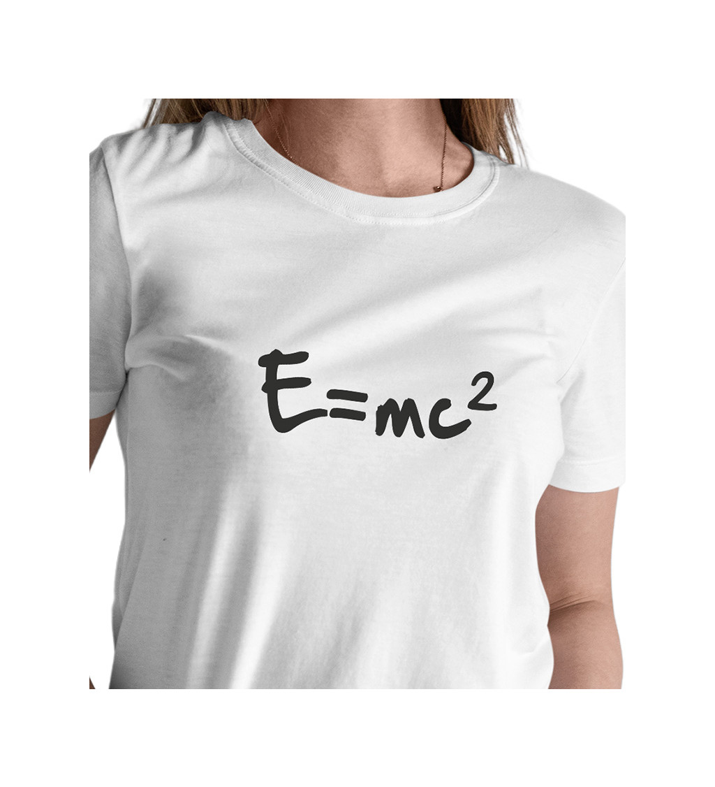 Dámske tričko biele - E = mc2