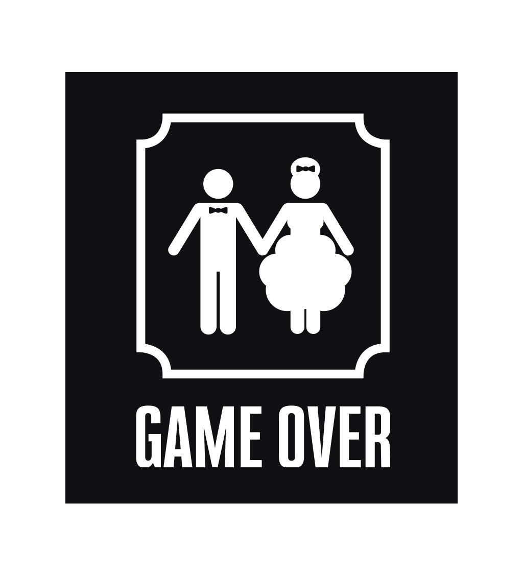 Pánske tričko čierne - Game over