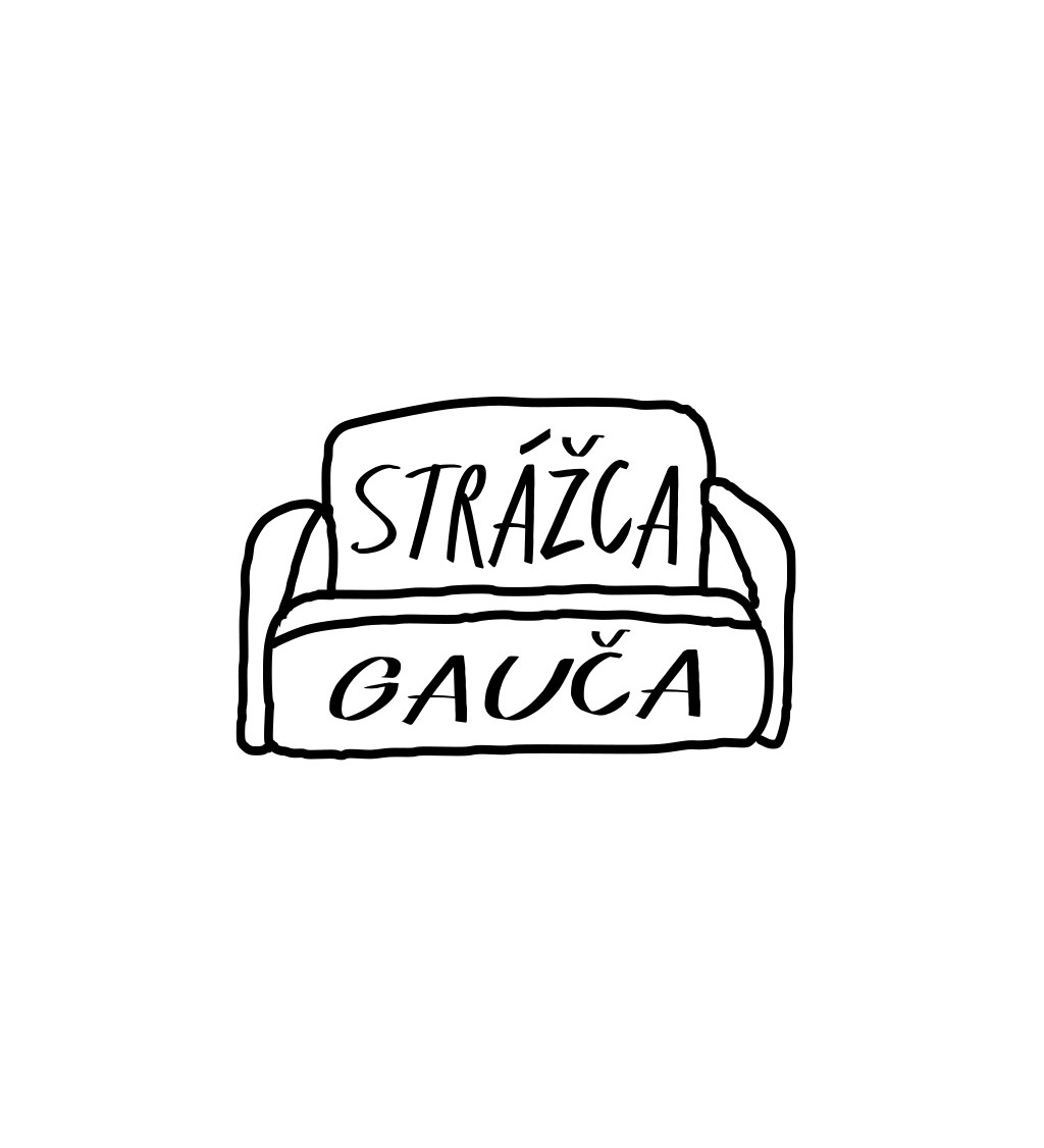 Dámske tričko biele - Strážca gauča