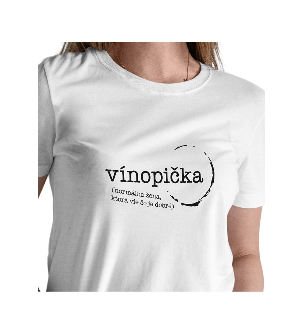 Dámske tričko biele - Vínopička