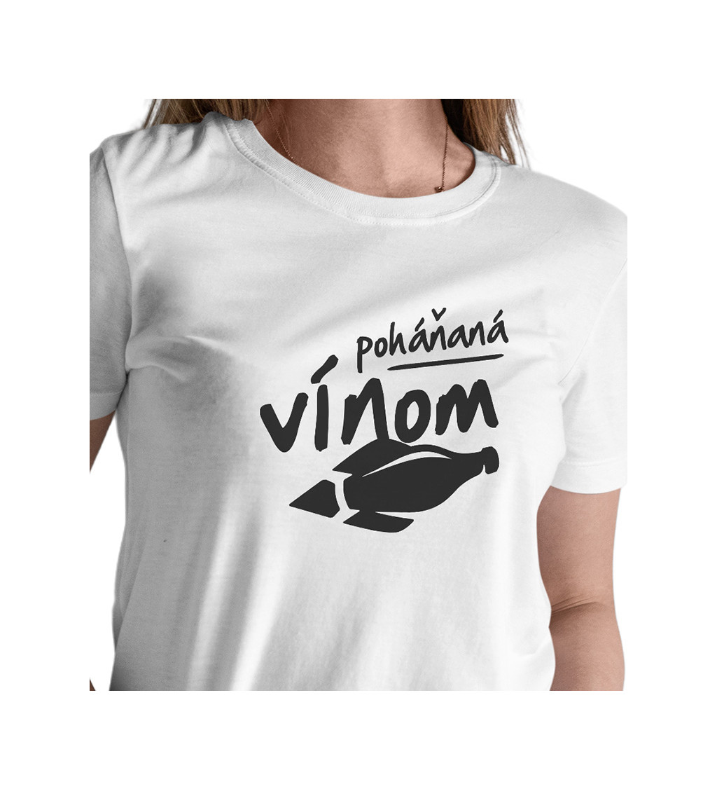 Dámske tričko biele - Poháňaná vínom XS