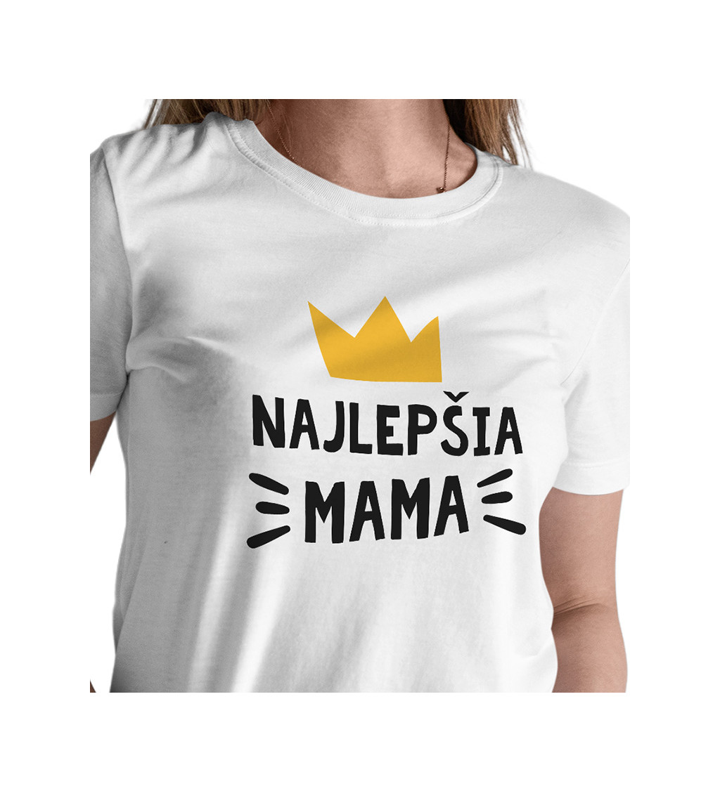 Dámske tričko biele - Najlepšia mama XXL