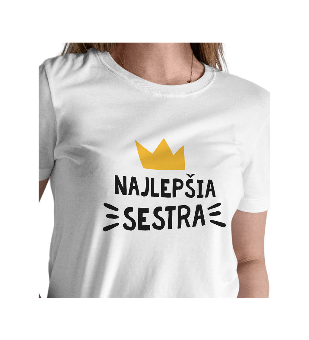 Dámske tričko biele - Najlepšia sestra