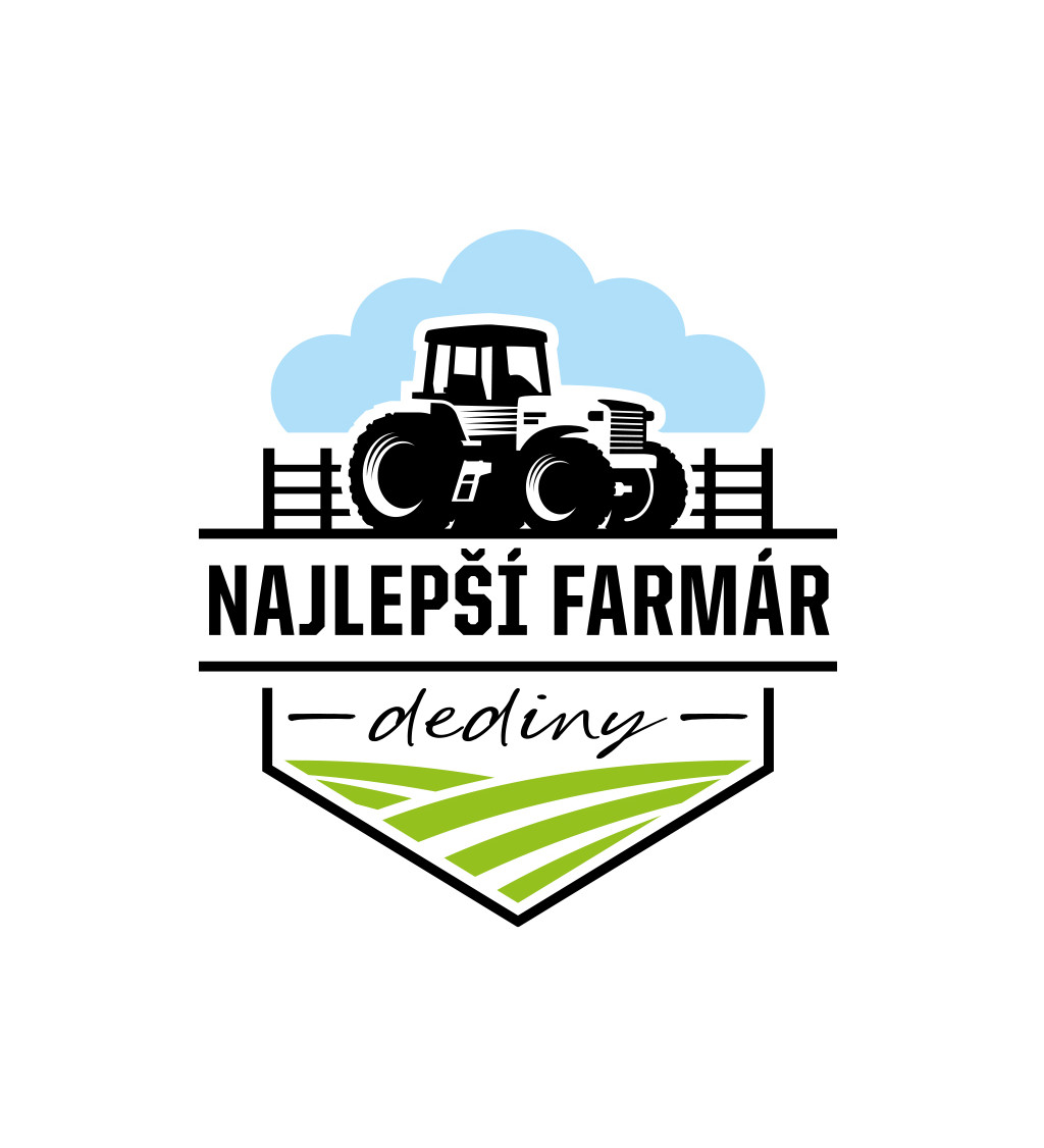 Pánske tričko biele - Najlepší farmár dediny