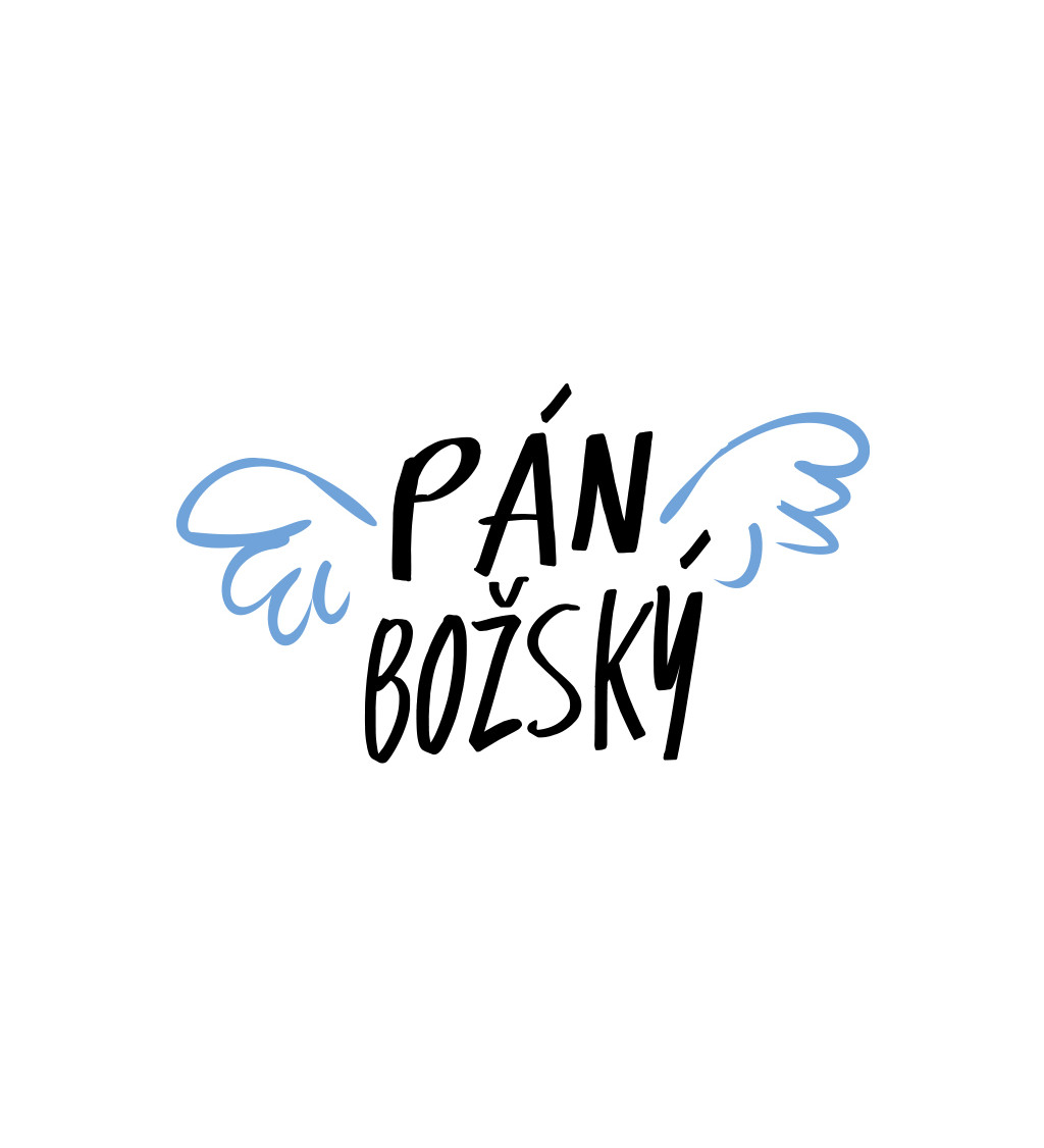 Pánske tričko biele - Pán božský, krídla