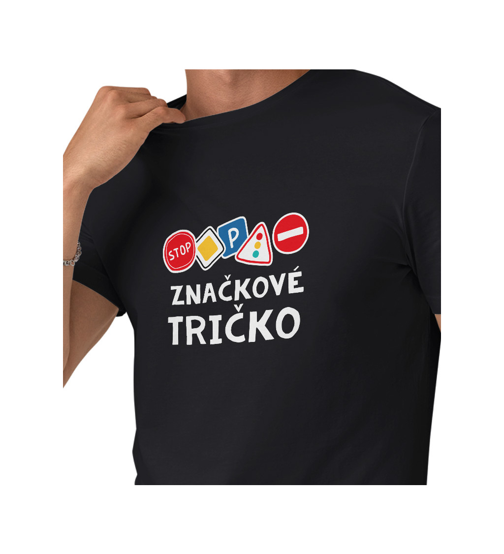 Pánske tričko čierne - Značkové tričko