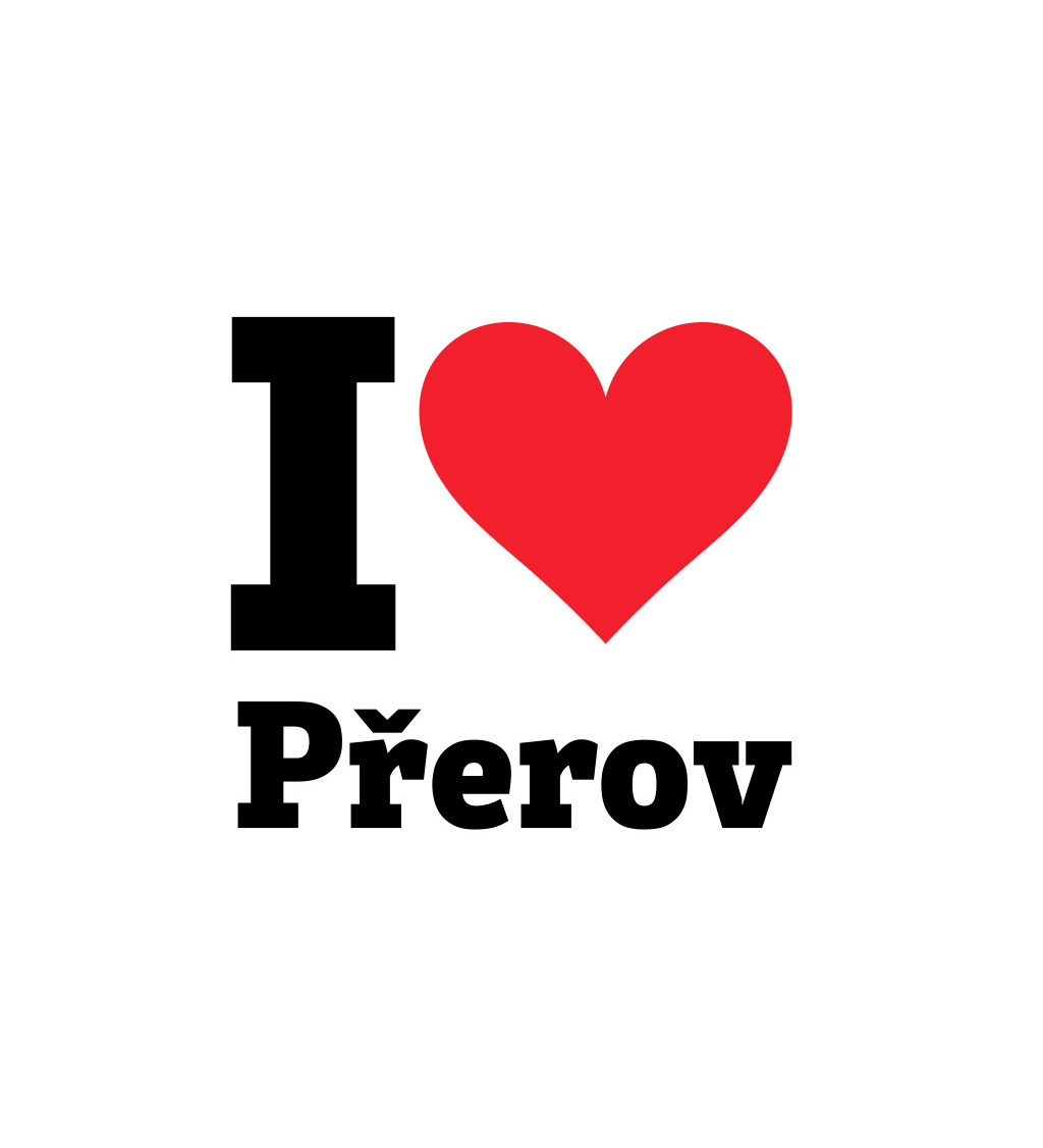 Dámske tričko biele - I love Přerov