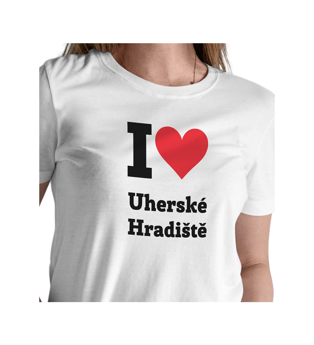 Dámske tričko biele - I love Uherské Hradiště