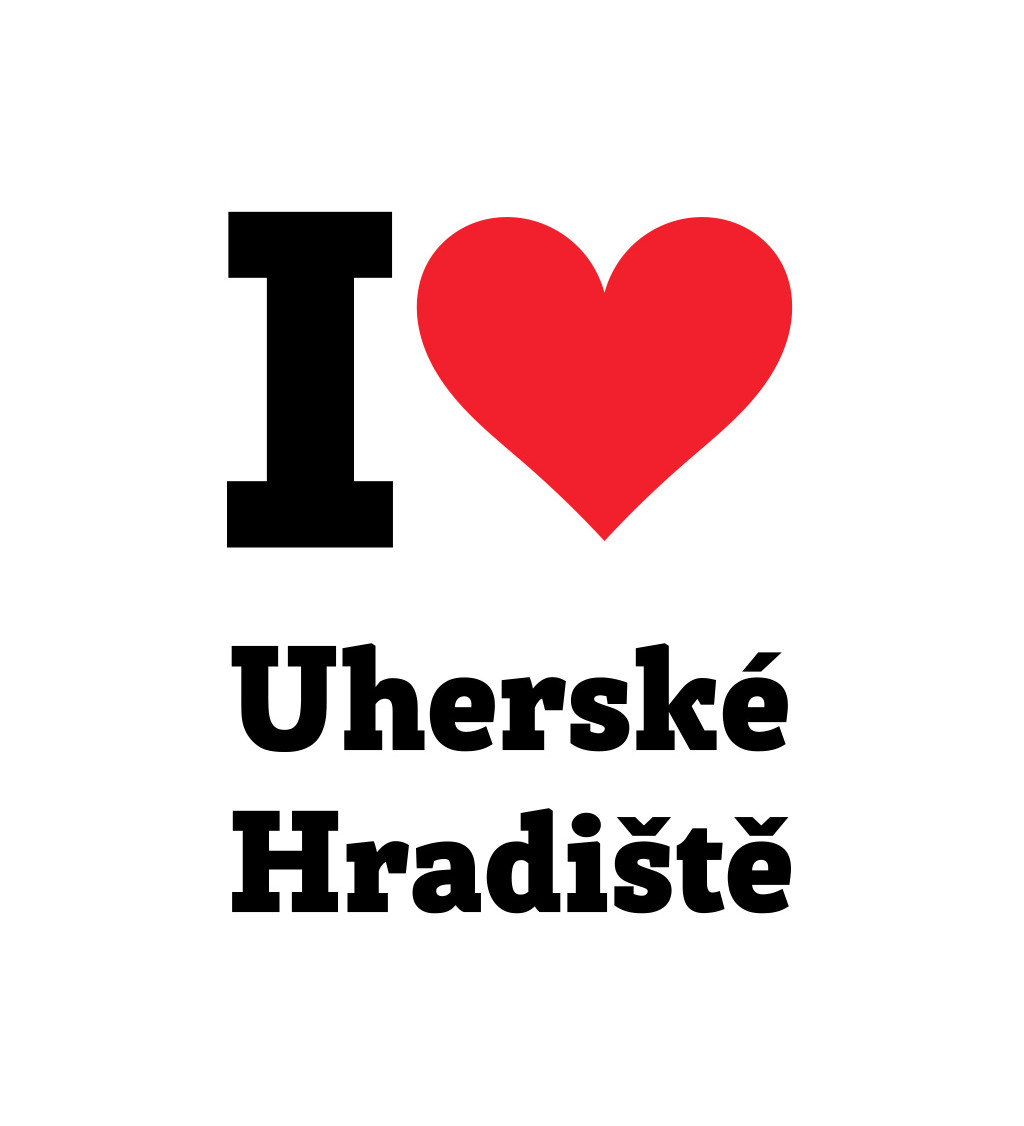 Dámske tričko biele - I love Uherské Hradiště