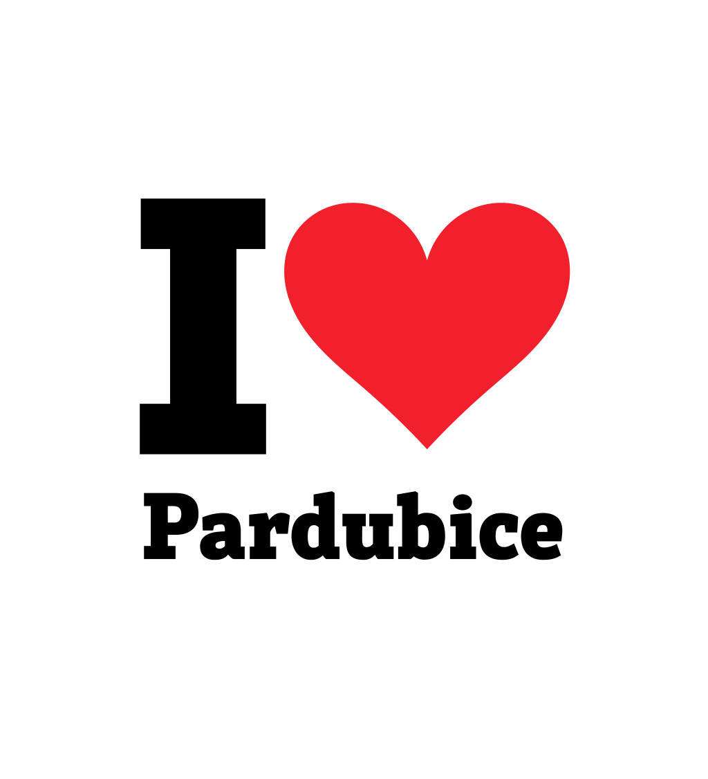 Pánske tričko biele - I love Pardubice
