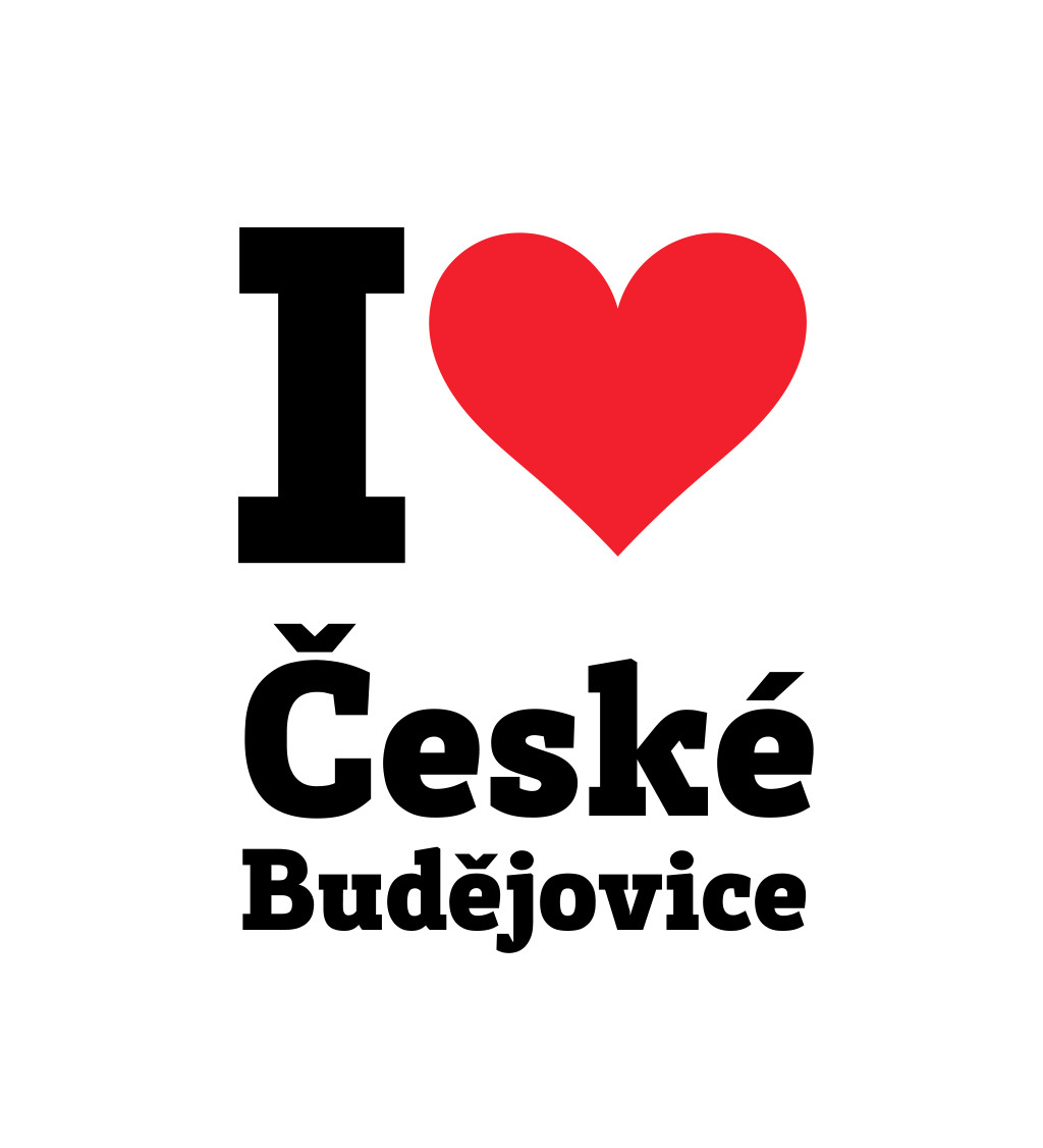 Pánske tričko biele - I love České Budějovice