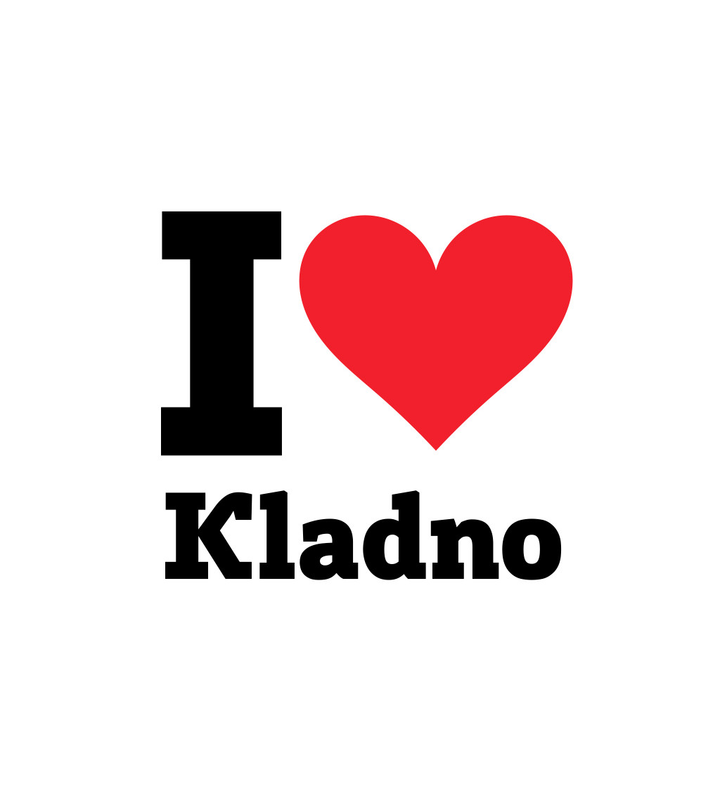 Pánske tričko biele - I love Kladno