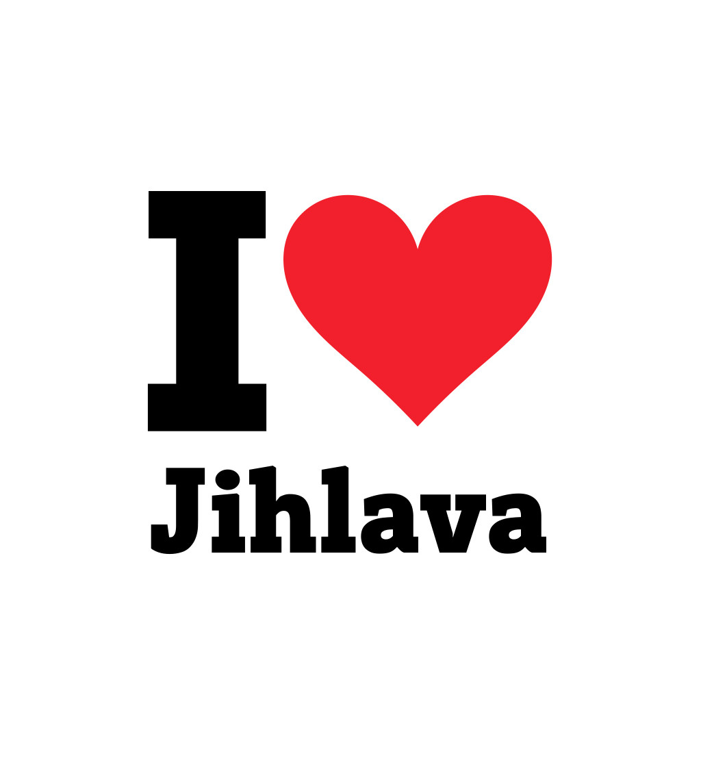 Pánske tričko biele - I love Jihlava