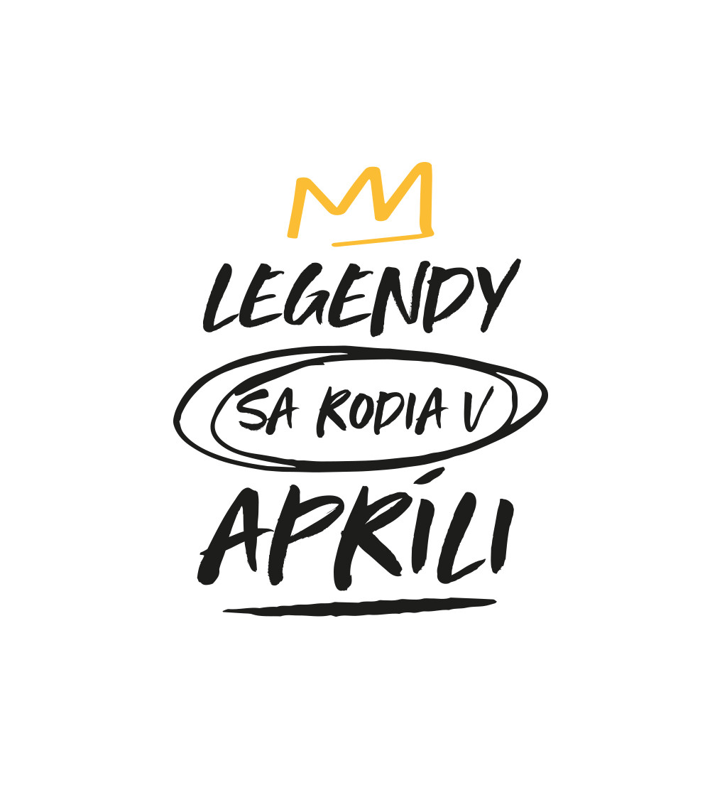 Pánske tričko biele - Legendy sa rodia v apríli