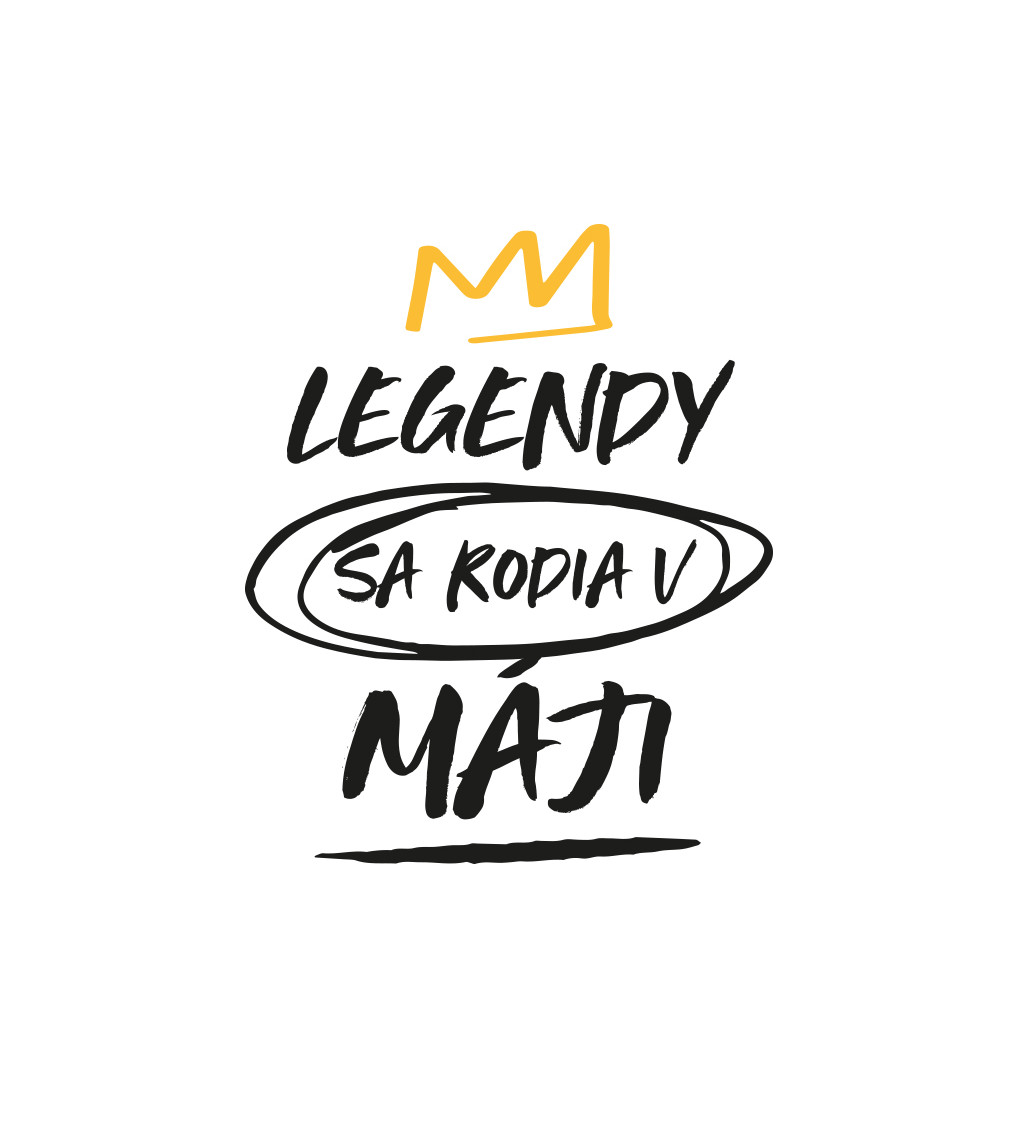 Pánske tričko biele - Legendy sa rodia v máji