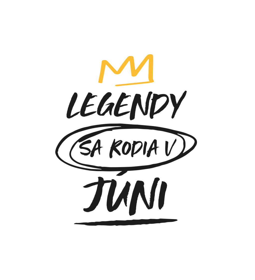 Pánske tričko biele - Legendy sa rodia v júni