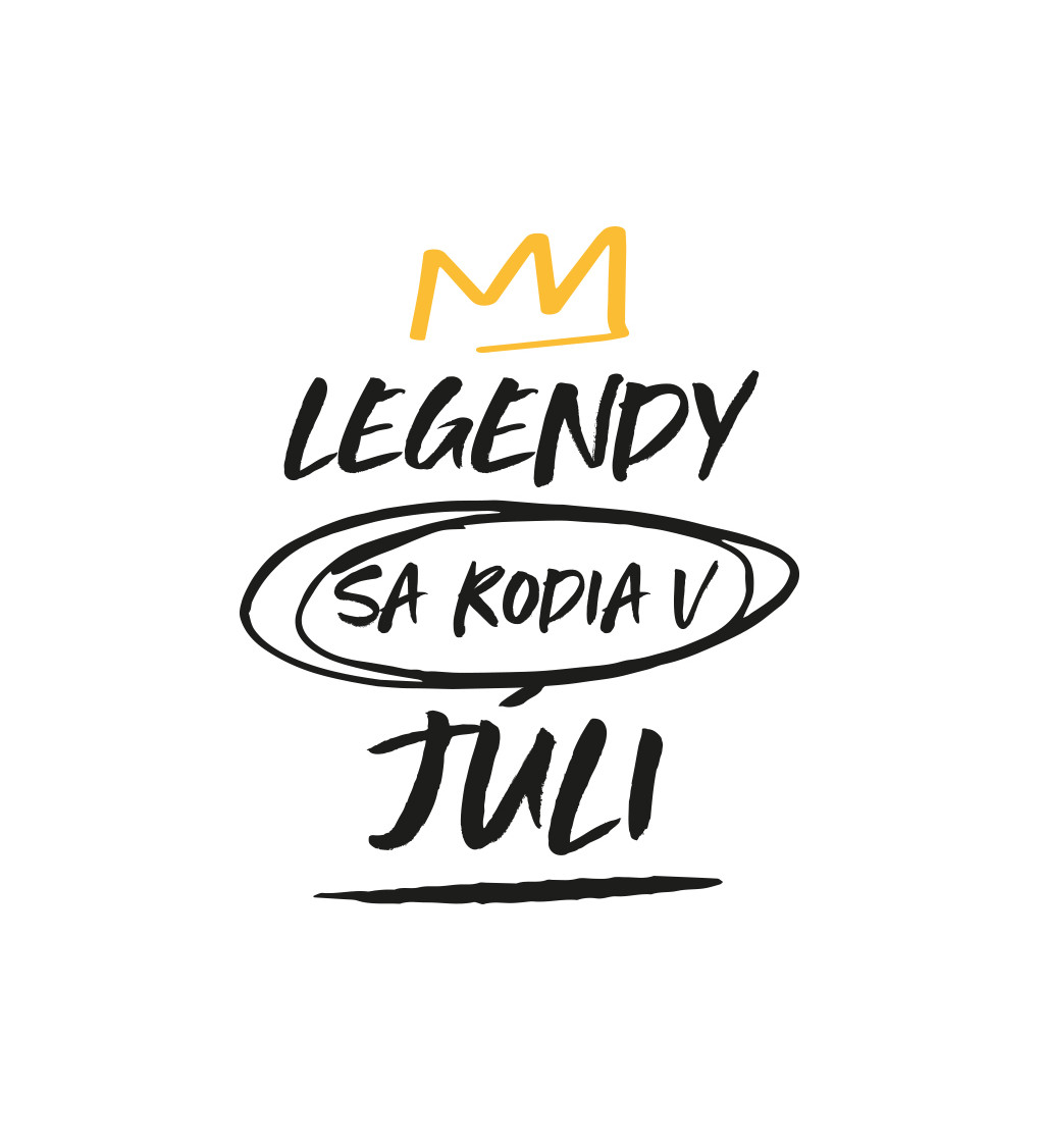 Pánske tričko biele - Legendy sa rodia v júli