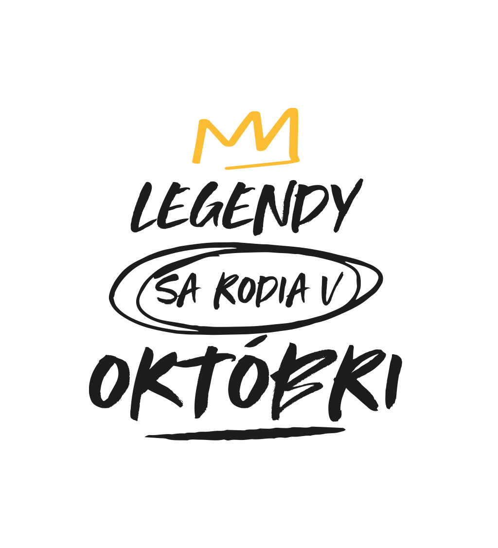 Pánske tričko biele - Legendy sa rodia v októbri