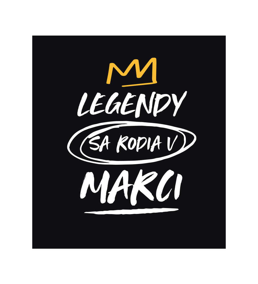 Pánske tričko čierne - Legendy sa rodia v marci