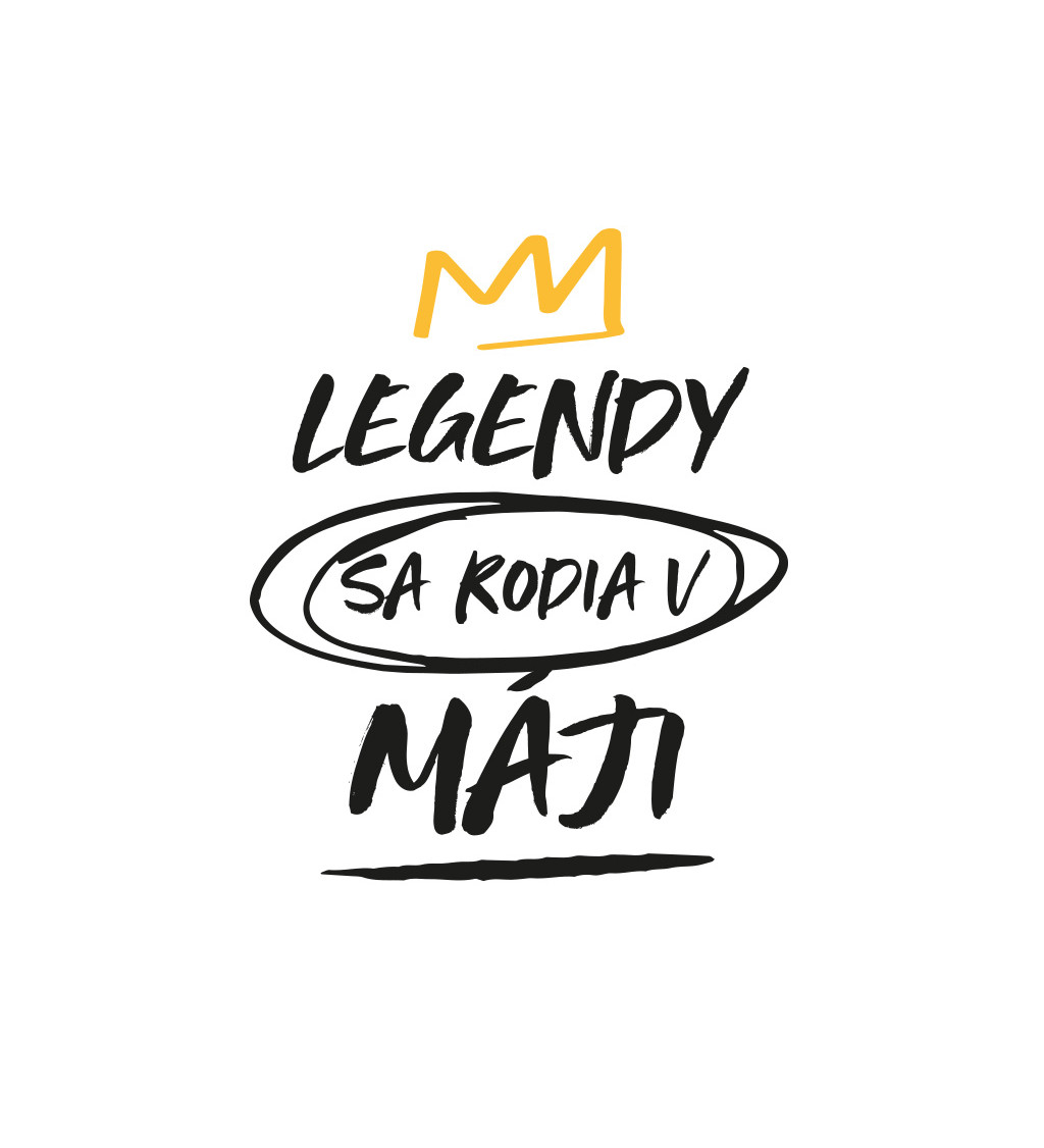 Dámske tričko biele - Legendy sa rodia v máji