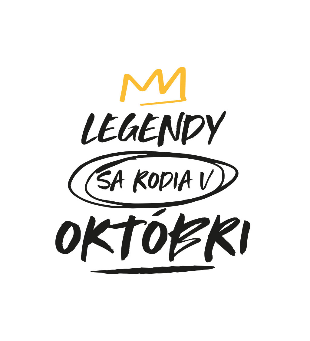 Dámske tričko biele - Legendy sa rodia v októbri