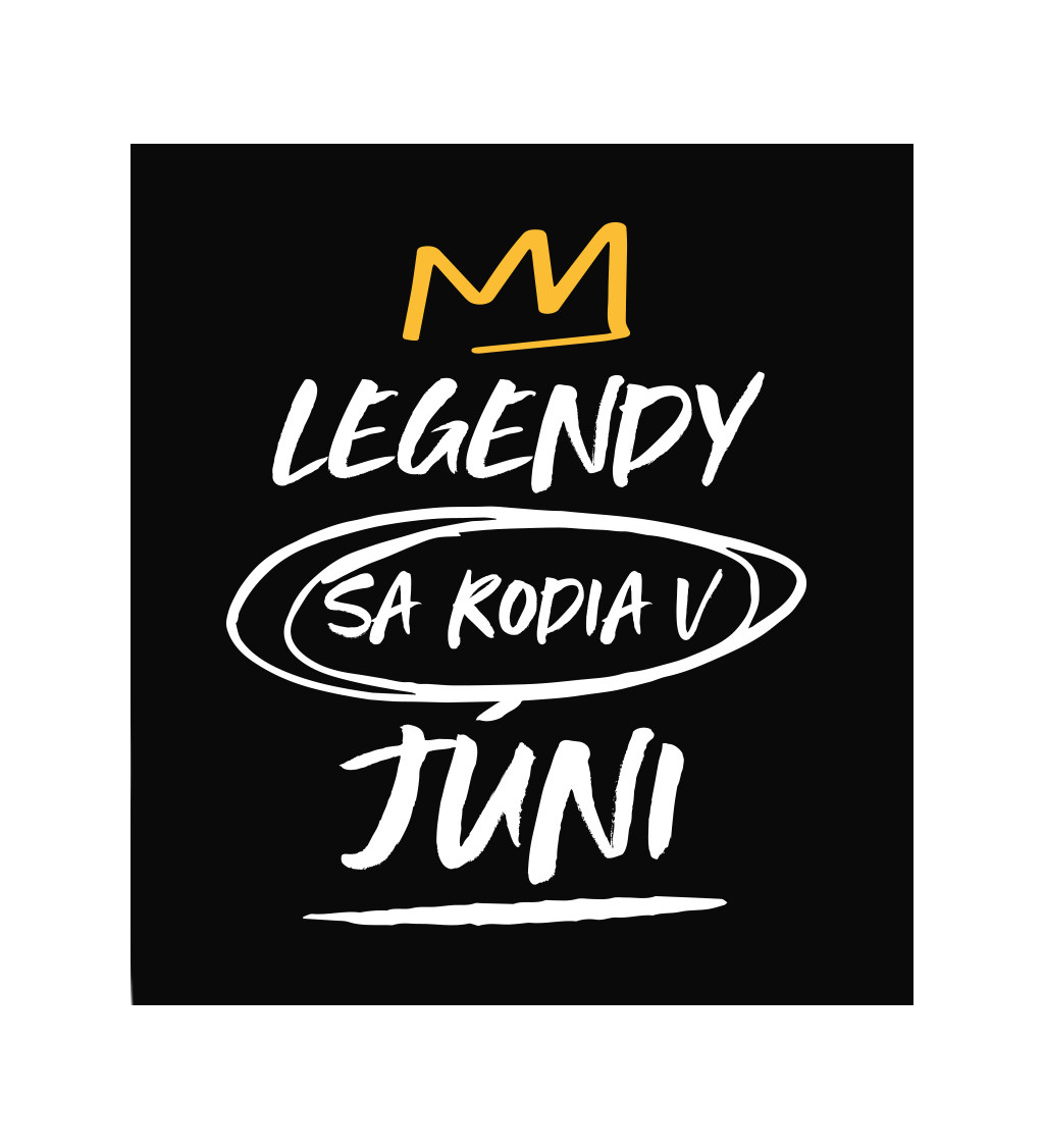 Dámske tričko čierne - Legendy sa rodia v júni