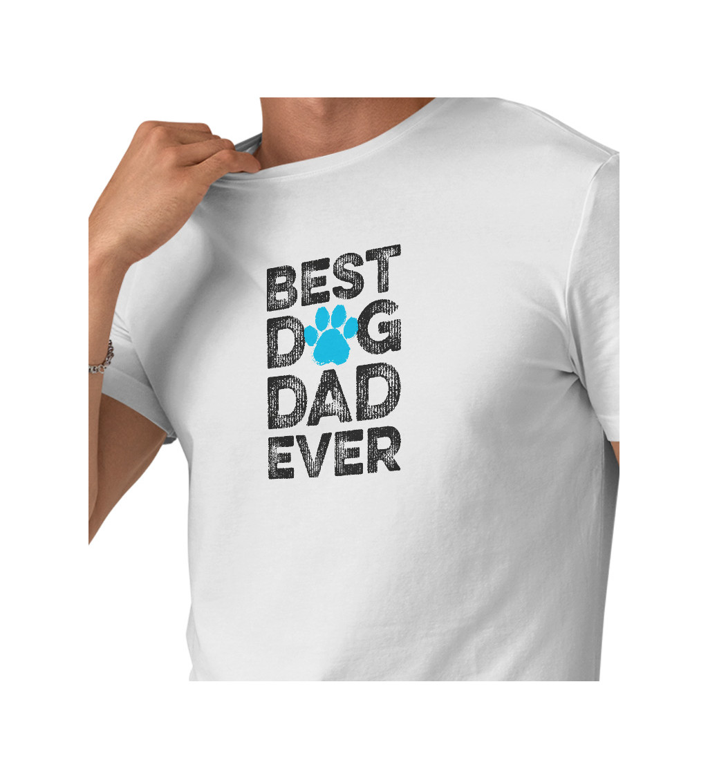 Pánske tričko biele - Best dog dad ever