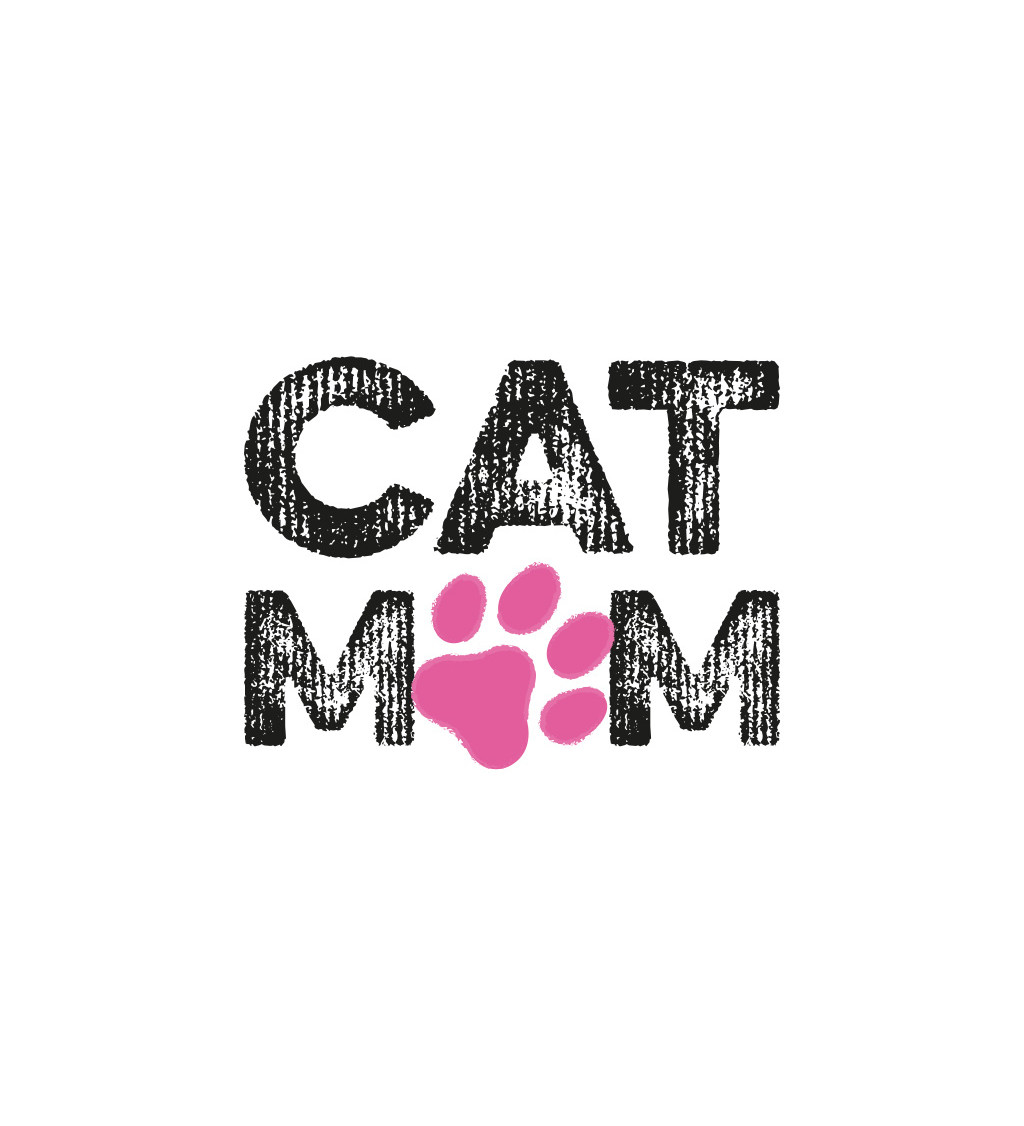 Dámske tričko biele - Cat mom