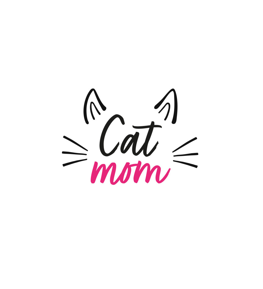 Dámske tričko biele - Cat mom