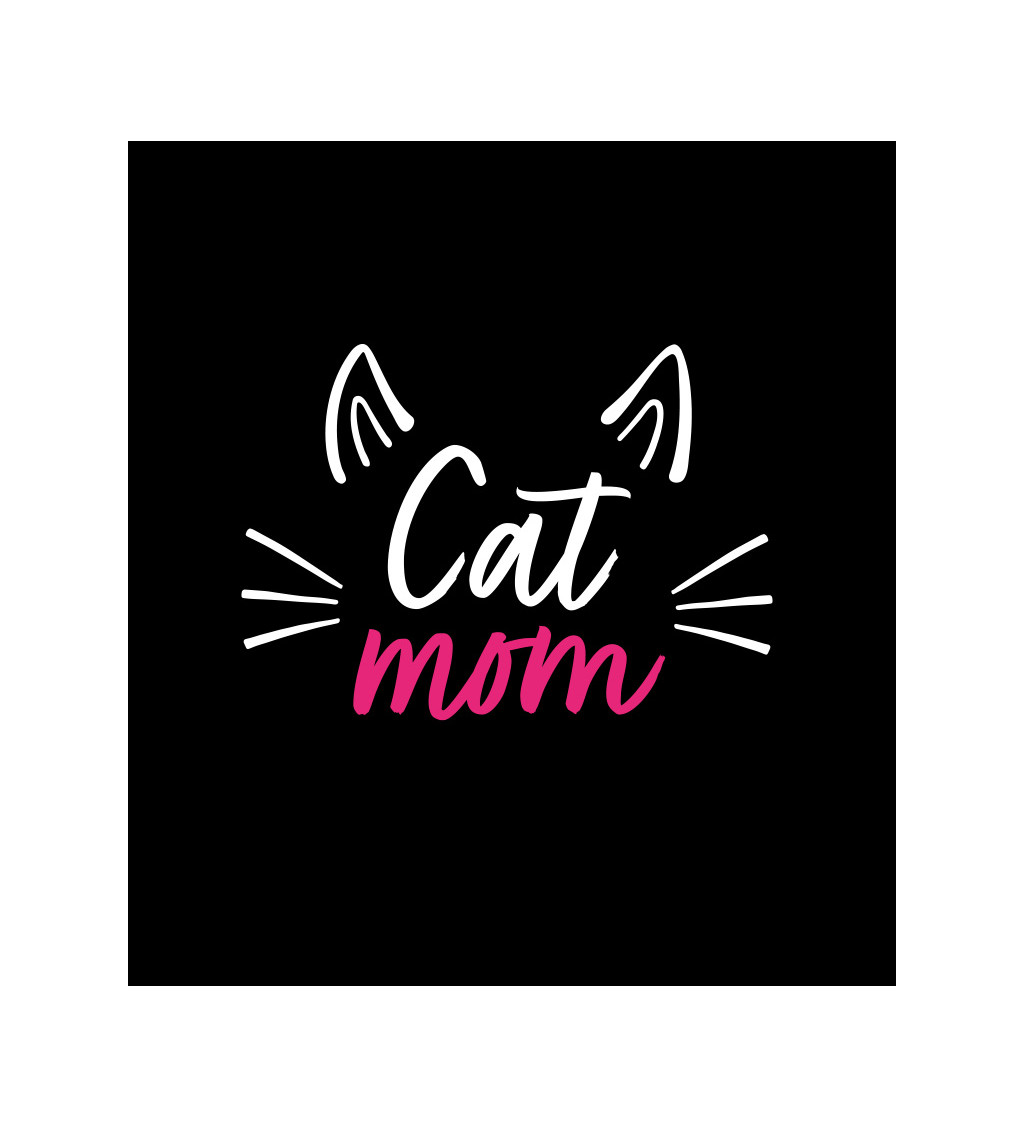 Dámske tričko čierne - Cat mom
