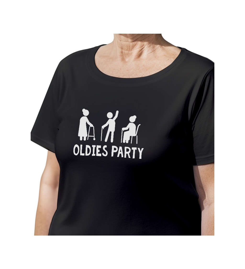 Dámske tričko čierne - Oldies party