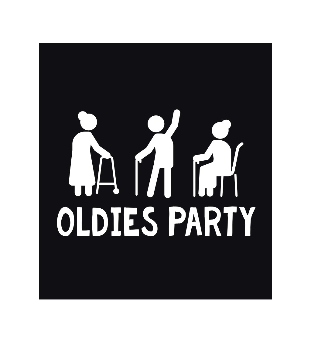 Dámske tričko čierne - Oldies party