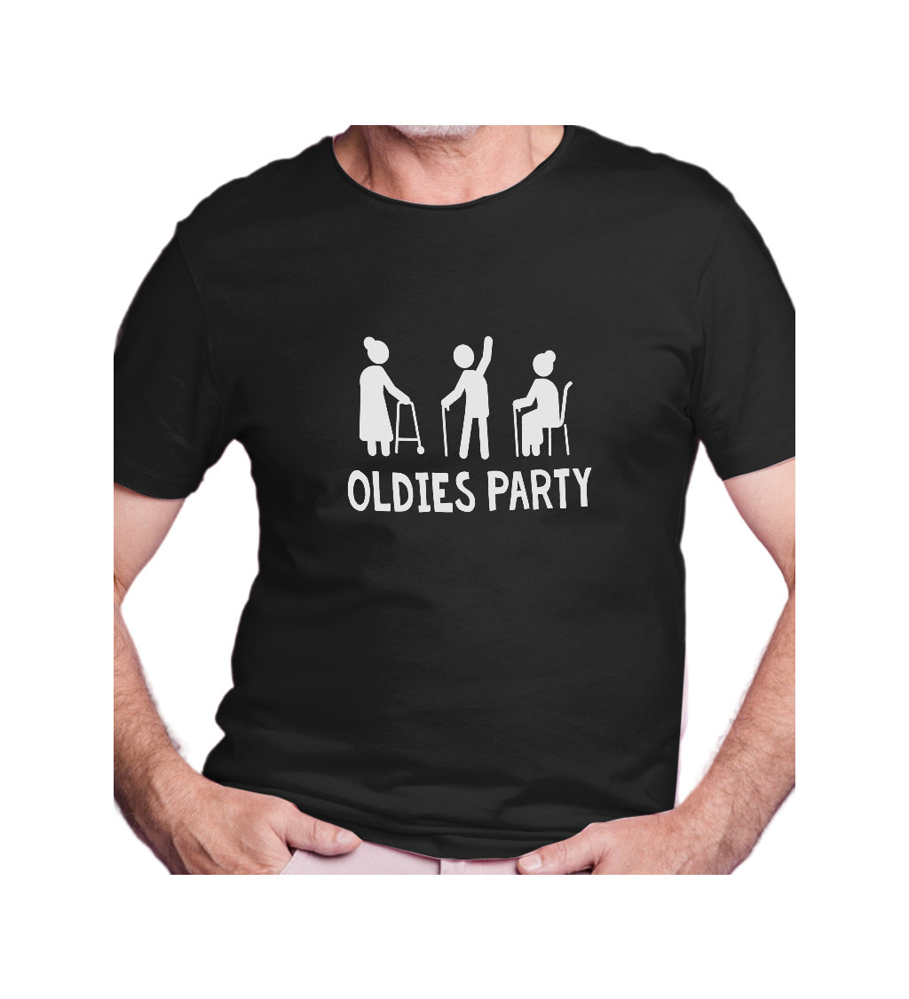 Pánske tričko čierne - Oldies party