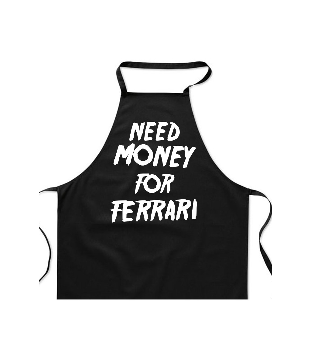 Zástera čierna - Need money for Ferrari