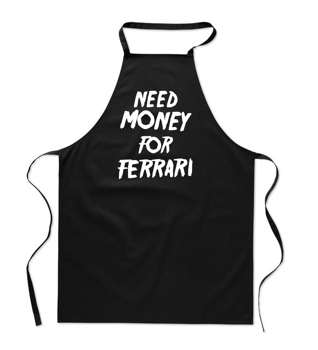 Zástera čierna - Need money for Ferrari