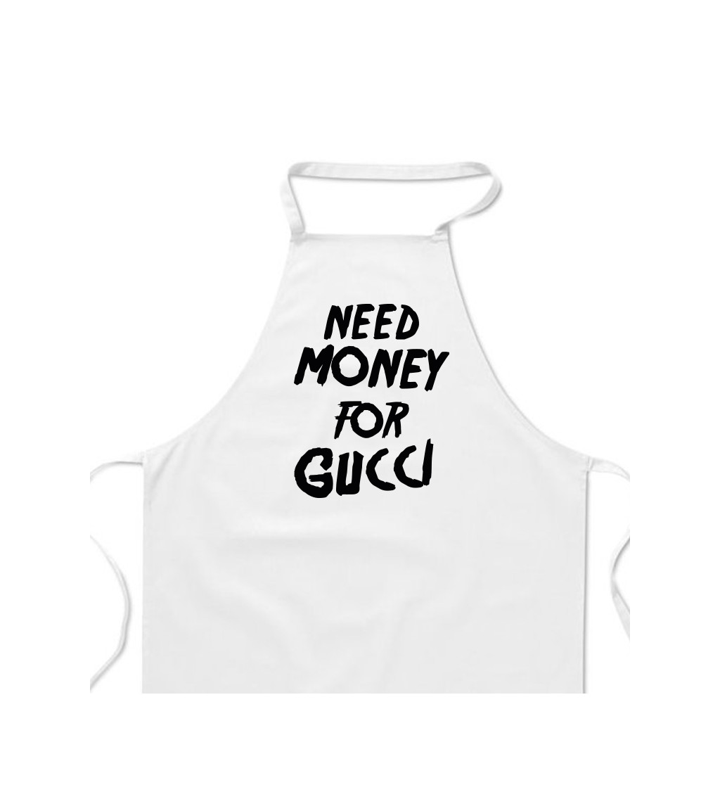 Zástera biela - Need money for Gucci