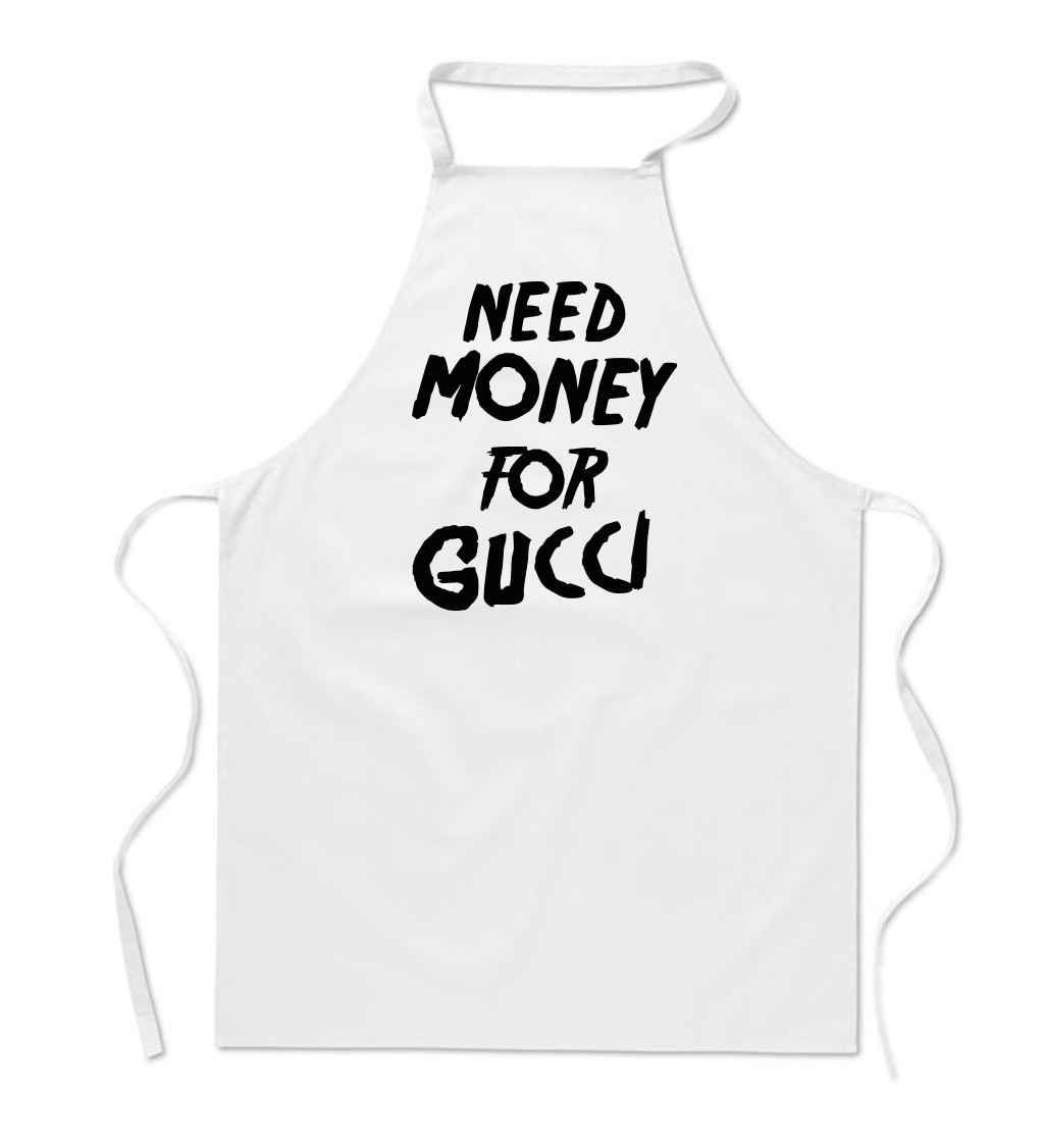 Zástera biela - Need money for Gucci