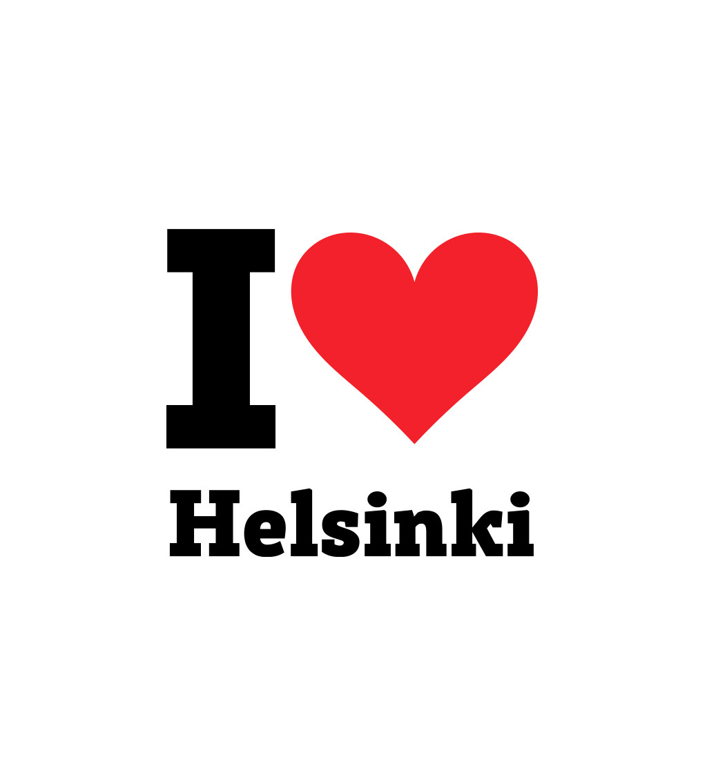 Pánske tričko biele - I love Helsinki