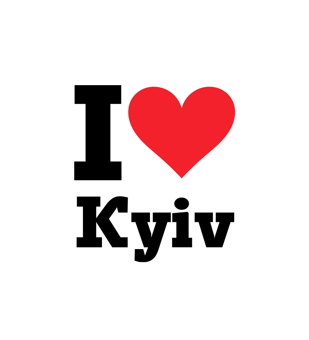 Pánske tričko biele - I love Kyiv