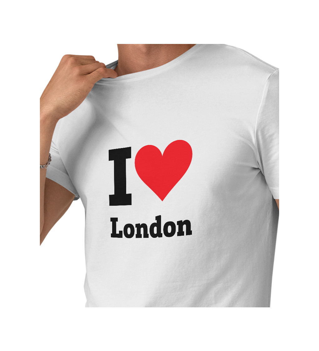 Pánske tričko biele - I love London