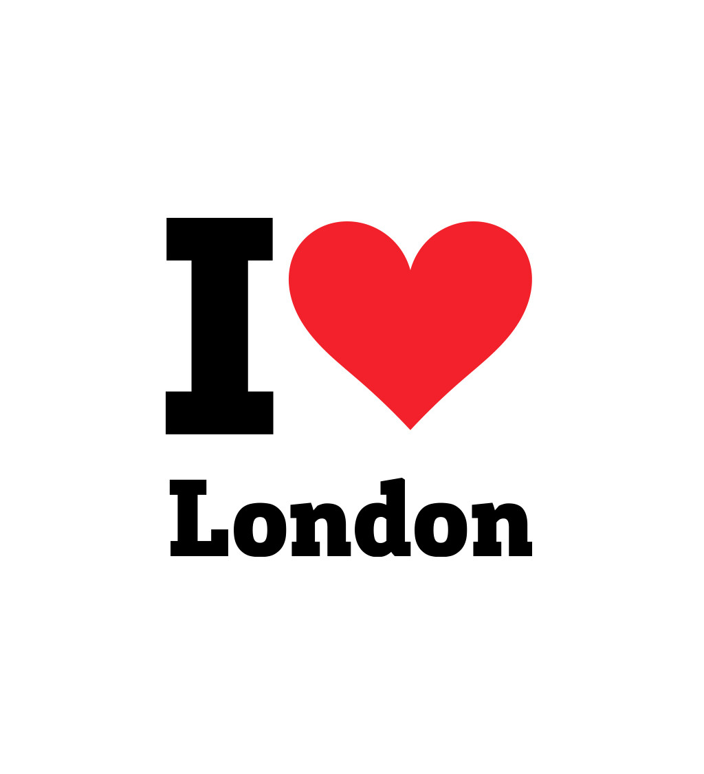 Pánske tričko biele - I love London