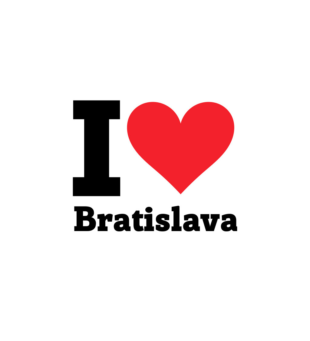 Dámske tričko biele - I love Bratislava